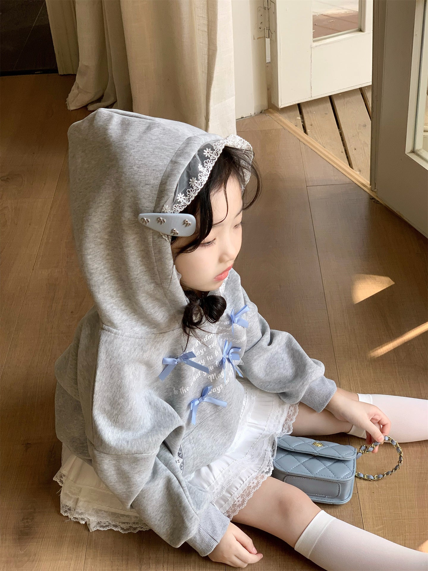 Blue Bow Dream Hoodie