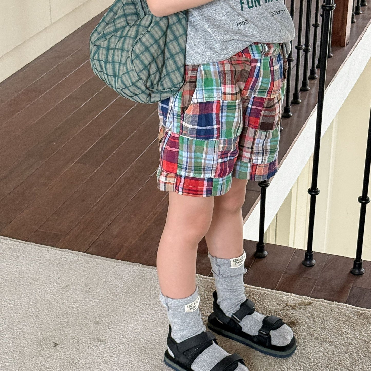 Patchwork Plaid Shorts