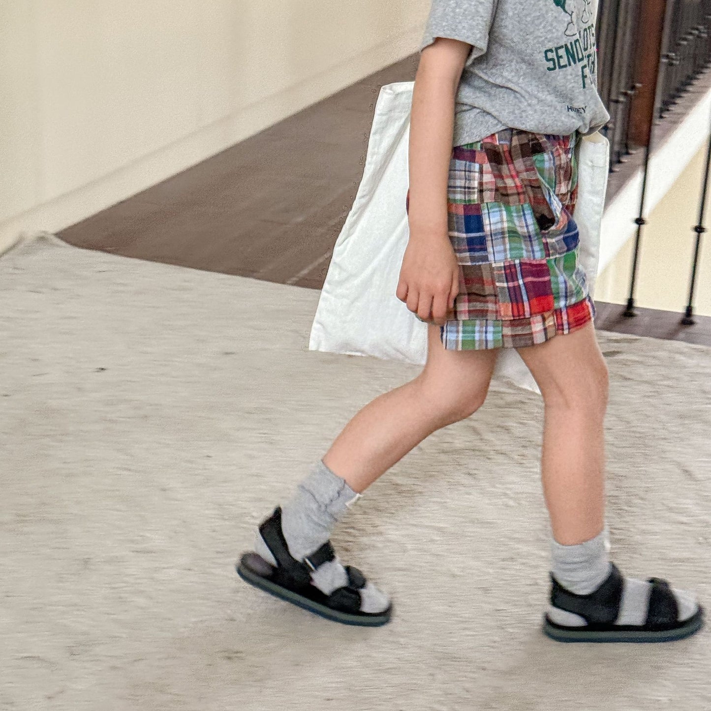 Patchwork Plaid Shorts