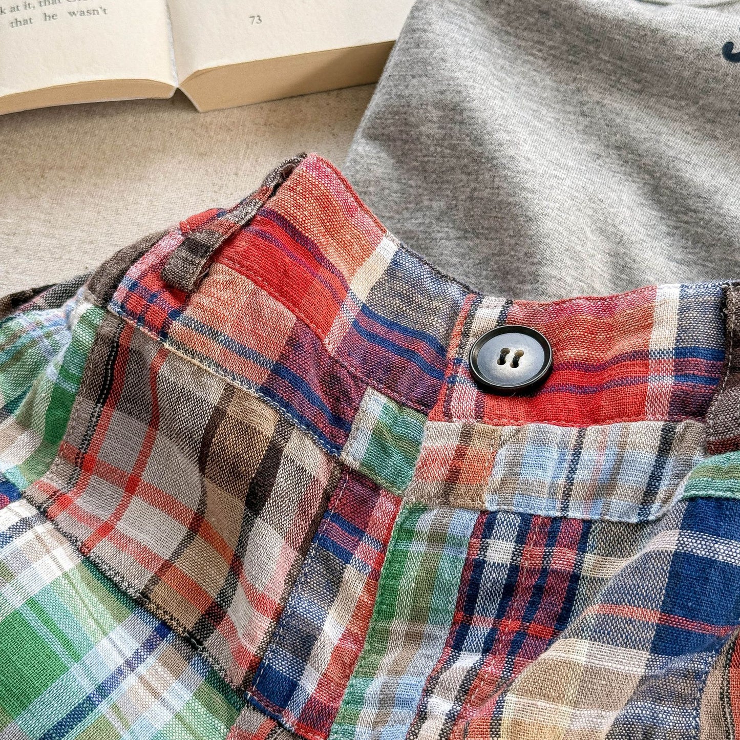 Patchwork Plaid Shorts