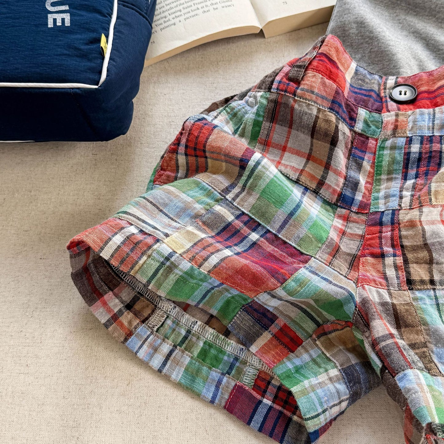 Patchwork Plaid Shorts