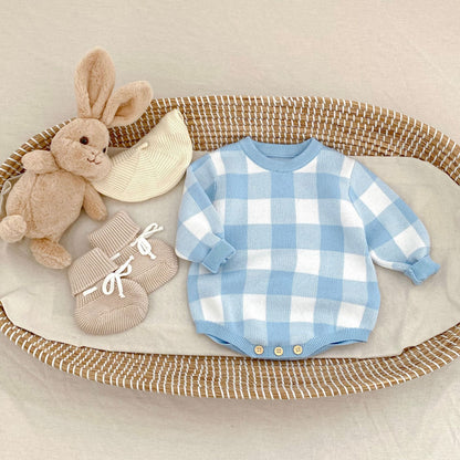 Autumn Wander Plaid Romper