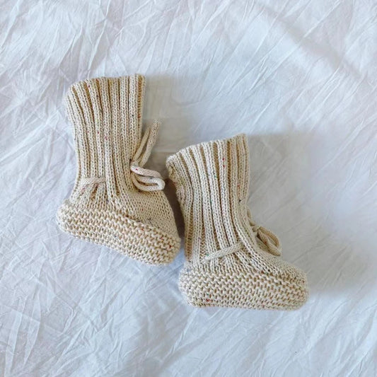 Cozy Speckle Knit Booties