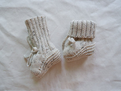 Cozy Speckle Knit Booties