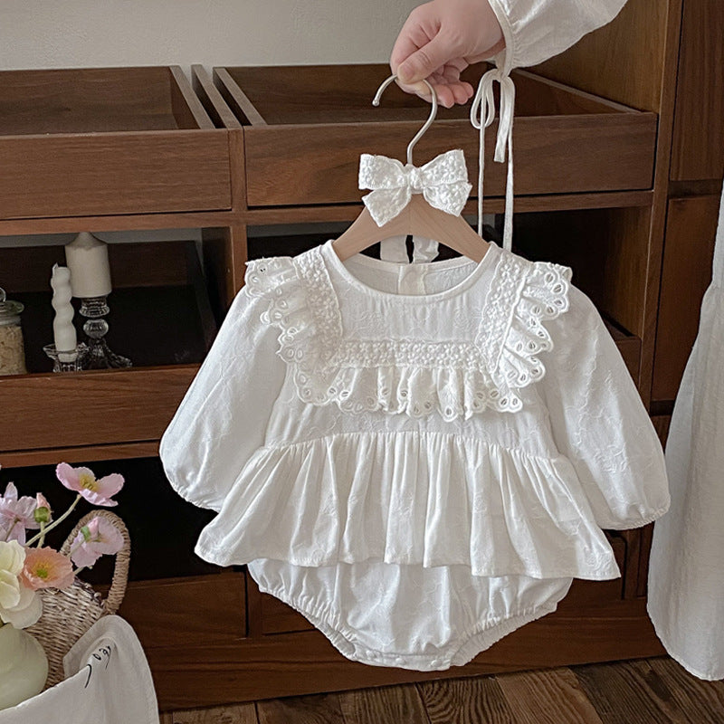 Whisper Lace Embroidered Romper