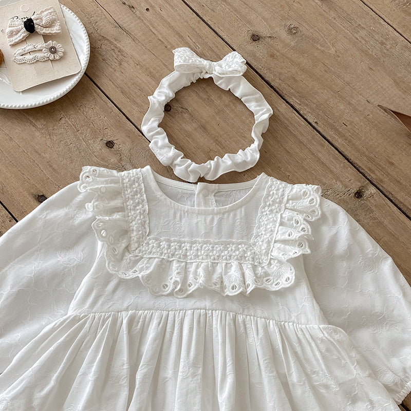 Whisper Lace Embroidered Romper