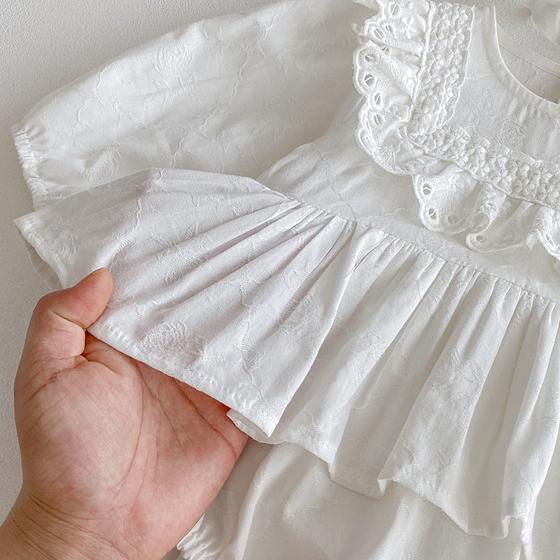 Whisper Lace Embroidered Romper