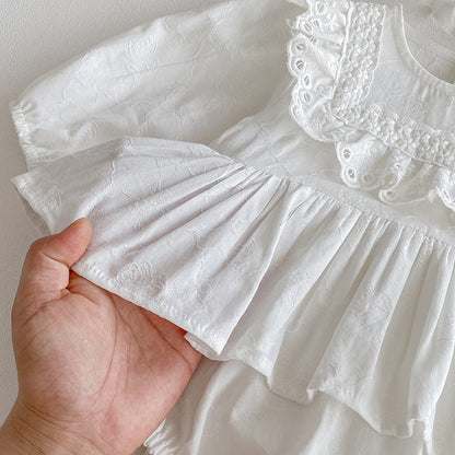 Whisper Lace Embroidered Romper