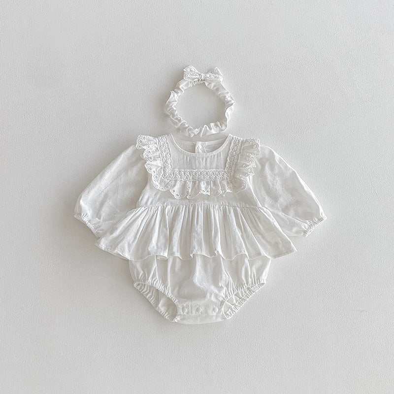 Whisper Lace Embroidered Romper