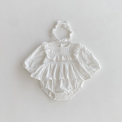 Whisper Lace Embroidered Romper