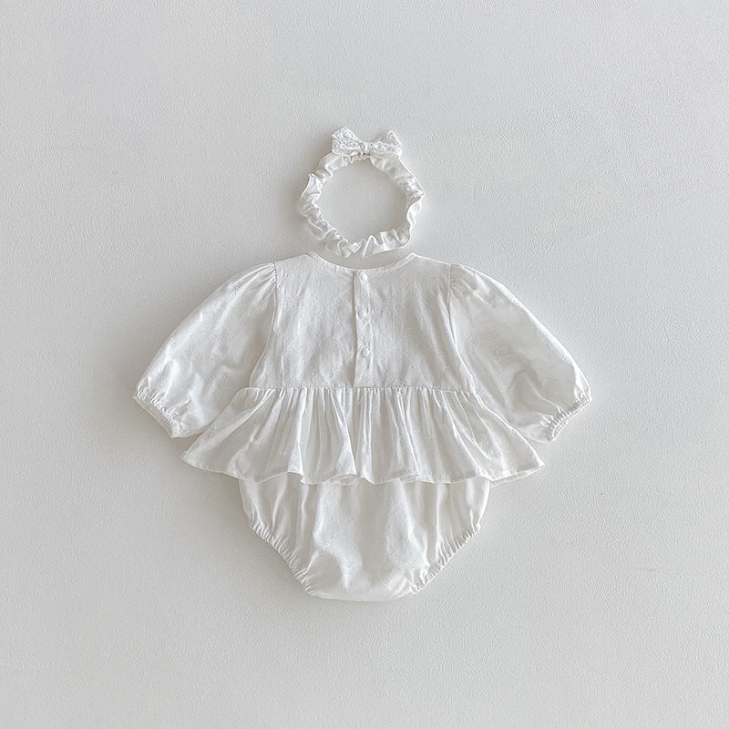 Whisper Lace Embroidered Romper