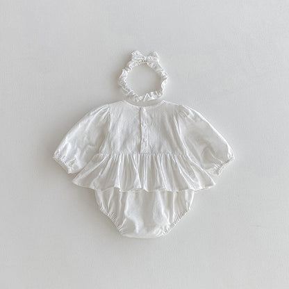 Whisper Lace Embroidered Romper