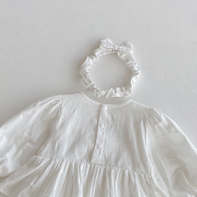 Whisper Lace Embroidered Romper