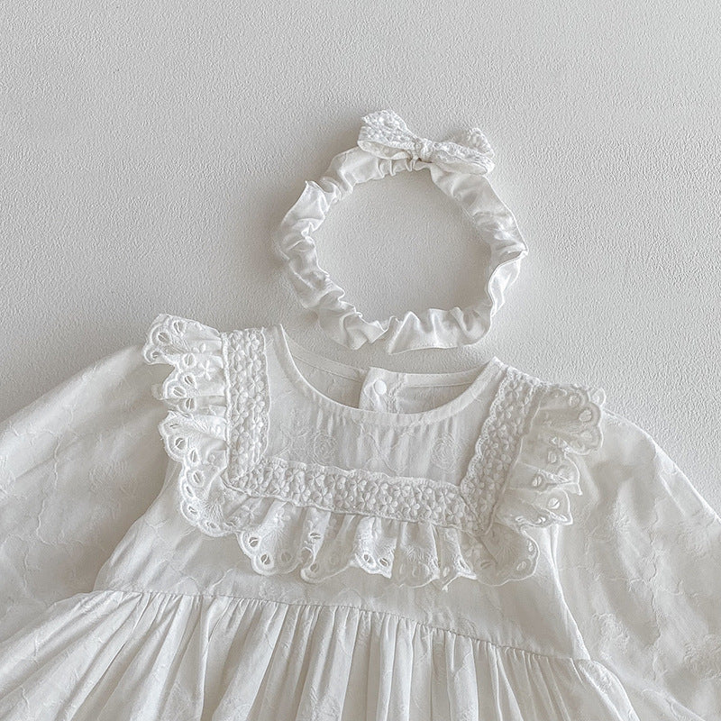 Whisper Lace Embroidered Romper