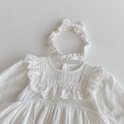 Whisper Lace Embroidered Romper