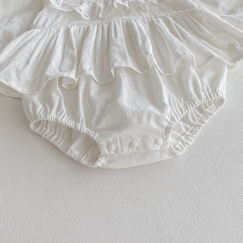 Whisper Lace Embroidered Romper