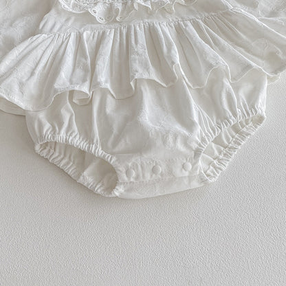 Whisper Lace Embroidered Romper