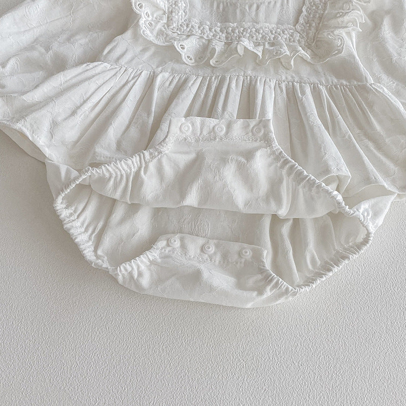 Whisper Lace Embroidered Romper